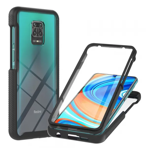 DUAL Obojstranný kryt s fóliou Xiaomi Redmi Note 9S / Note 9 Pro čierny