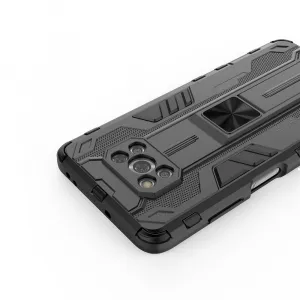 SUPERSONIC Ochranný obal so stojanom pre Xiaomi Poco X3 NFC / X3 Pro strieborný