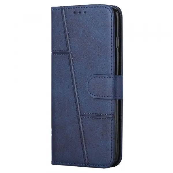 STITCHED Peňaženkový kryt pre Infinix Hot 40 / Hot 40 Pro modrý