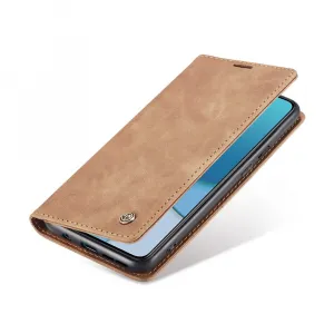 CASEME Flipové puzdro pre OnePlus 8T svetlohnedé