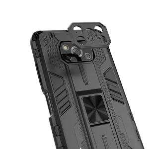 SUPERSONIC Ochranný obal so stojanom pre Xiaomi Poco X3 NFC / X3 Pro strieborný