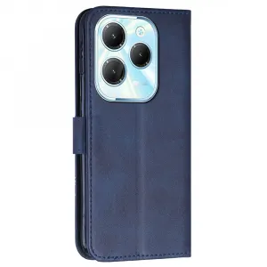 STITCHED Peňaženkový kryt pre Infinix Hot 40 / Hot 40 Pro modrý