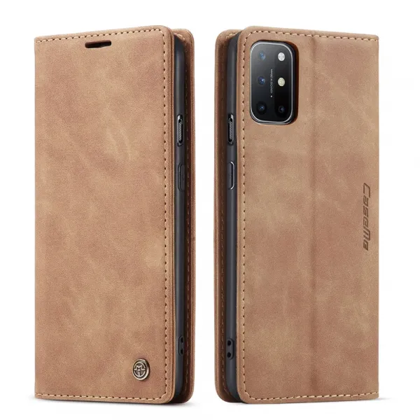 CASEME Flipové puzdro pre OnePlus 8T svetlohnedé