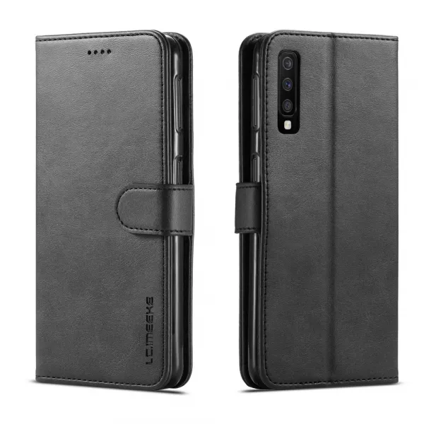 IMEEKE Peňaženkový obal pre Samsung Galaxy A7 2018 (A750) čierny