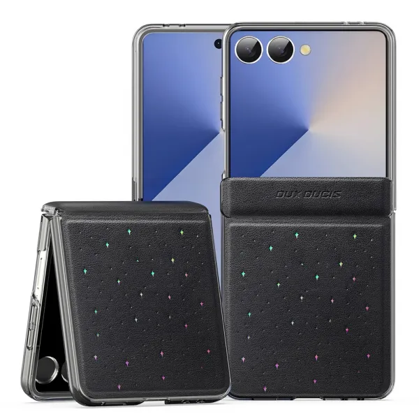 DUX STEX Kryt s trblietkami pre Samsung Galaxy Z Flip7 5G čierny
