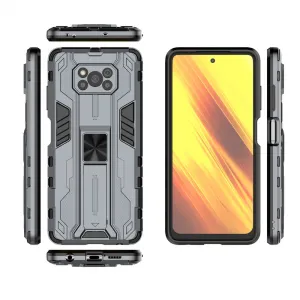 SUPERSONIC Ochranný obal so stojanom pre Xiaomi Poco X3 NFC / X3 Pro šedý