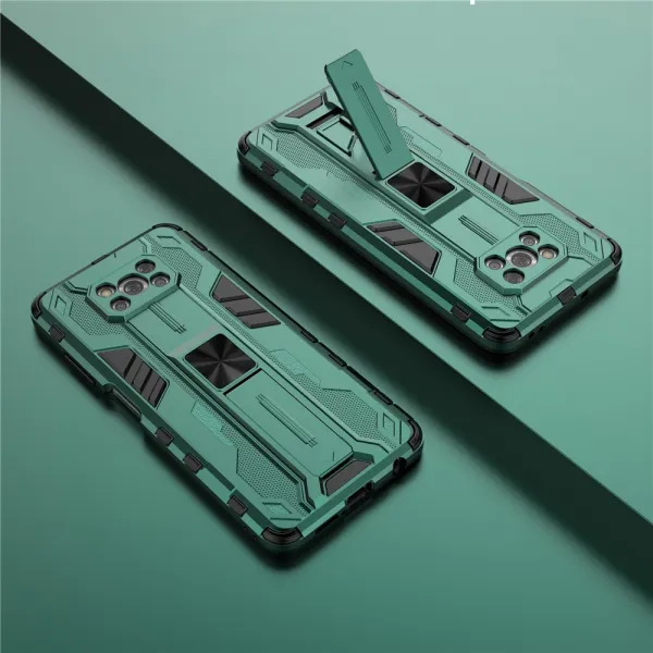 SUPERSONIC Ochranný obal so stojanom pre Xiaomi Poco X3 NFC / X3 Pro zelený