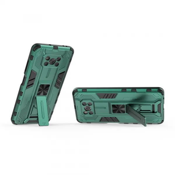 SUPERSONIC Ochranný obal so stojanom pre Xiaomi Poco X3 NFC / X3 Pro zelený