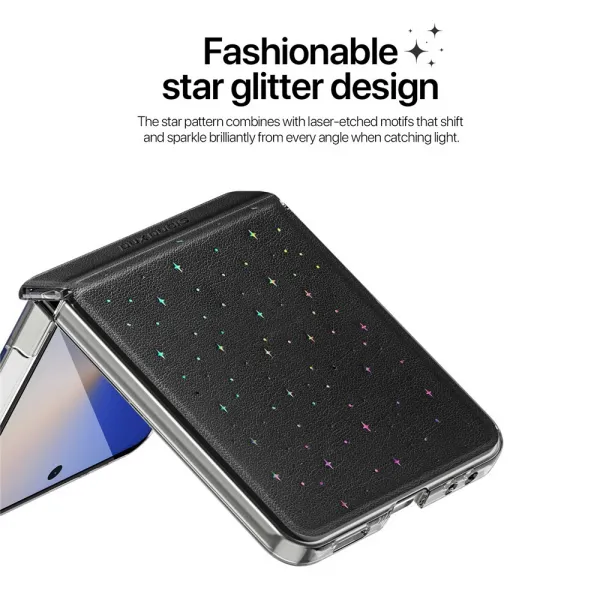 DUX STEX Kryt s trblietkami pre Samsung Galaxy Z Flip7 5G čierny