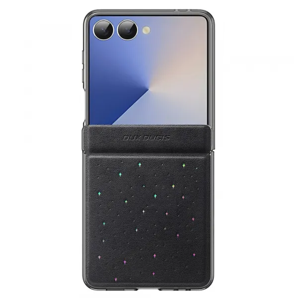 DUX STEX Kryt s trblietkami pre Samsung Galaxy Z Flip7 5G čierny