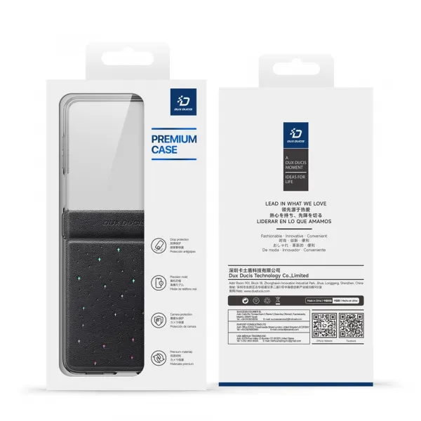 DUX STEX Kryt s trblietkami pre Samsung Galaxy Z Flip7 5G čierny