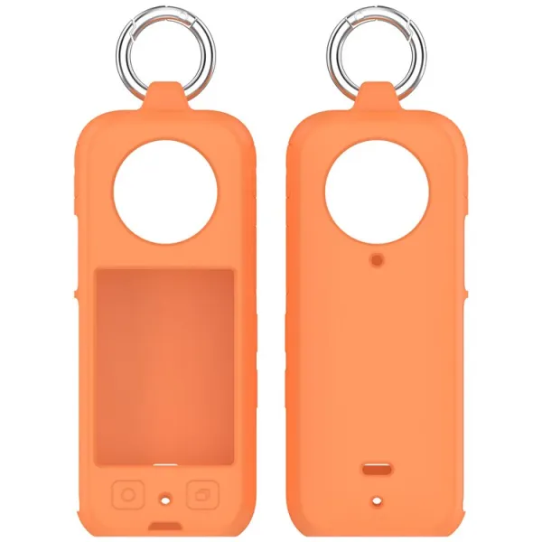 PROTEMIO Silikónový obal pre akčnú kameru Insta360 X4 oranžový
