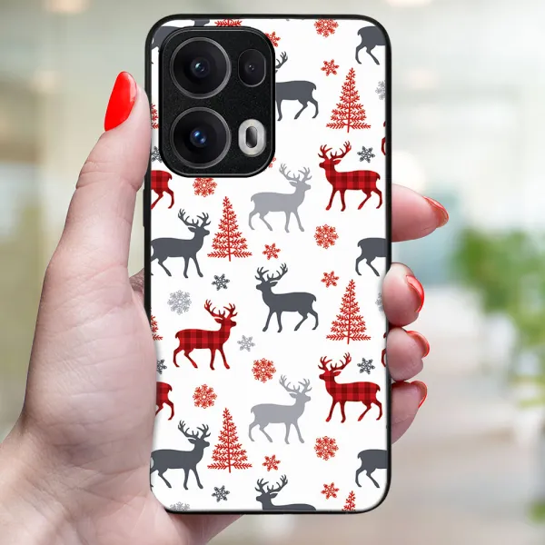 MY ART Kryt s vianočným dizajnom Oppo Reno13 Pro 5G DEER (068)