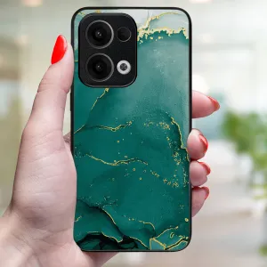 MY ART Ochranný kryt pre Oppo Reno13 5G GREEN MARBLE (145)