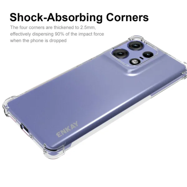 ENKAY AIRBAG Extra odolný kryt Motorola Edge 50 Pro priehľadný