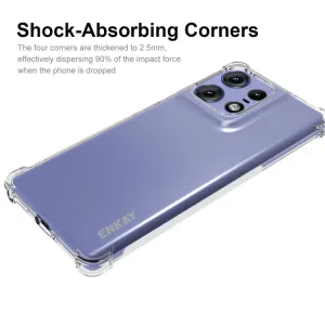 ENKAY AIRBAG Extra odolný kryt Motorola Edge 50 Pro priehľadný