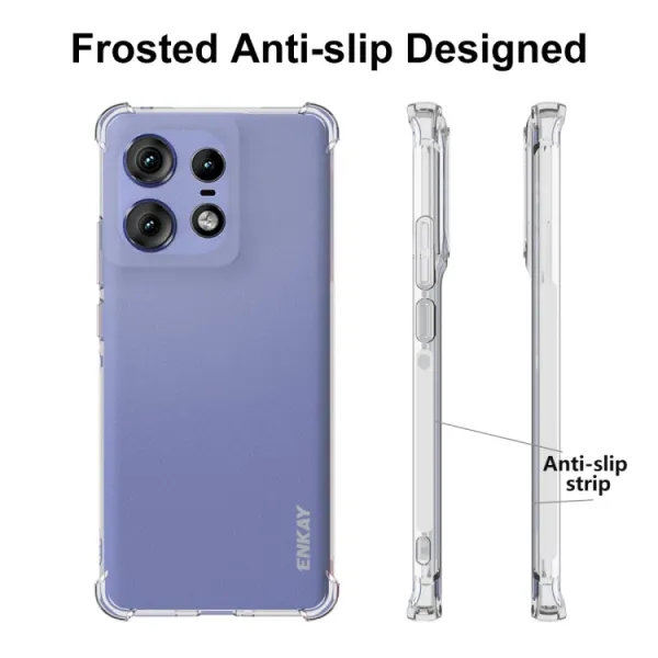 ENKAY AIRBAG Extra odolný kryt Motorola Edge 50 Pro priehľadný
