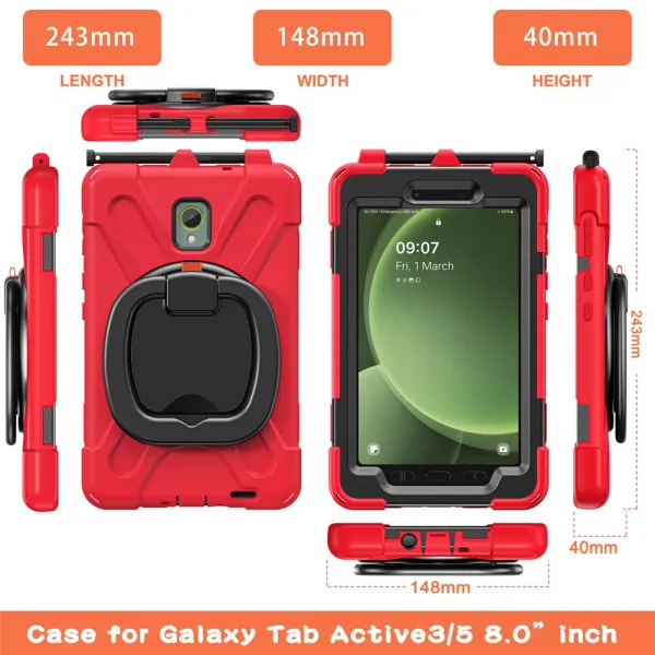 STANDING ULTRA Odolný Kryt Samsung Galaxy Tab Active5 červený