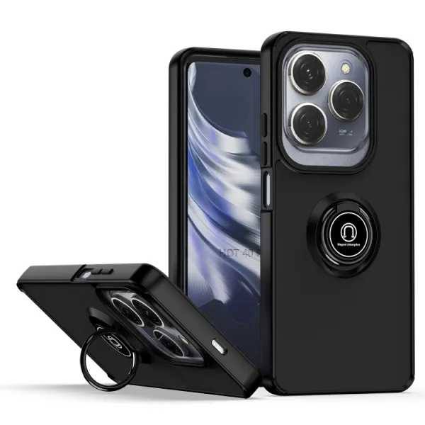 SHADOW Ochranný kryt s držiakom Infinix Hot 40 / Hot 40 Pro čierny