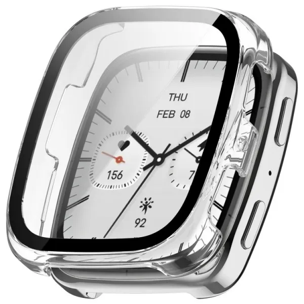 PC FULL COVER Plastový kryt so sklom pre Amazfit Active 2 (Square) priehľadný