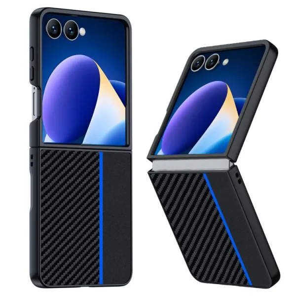 CARBON Ochranný obal pre Samsung Galaxy Z Flip7 5G BLACK BLUE