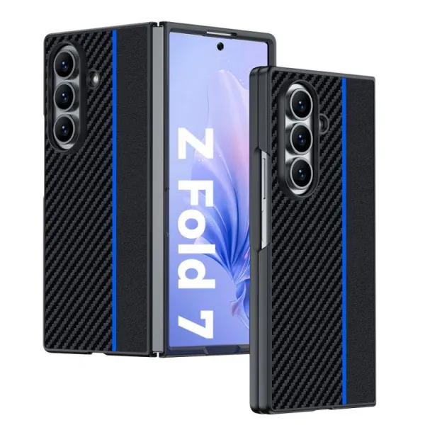 CARBON Ochranný obal pre Samsung Galaxy Z Fold7 5G BLACK BLUE