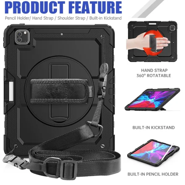 SOLID 360 Odolný kryt pre Apple iPad Pro 12.9 2020 čierny