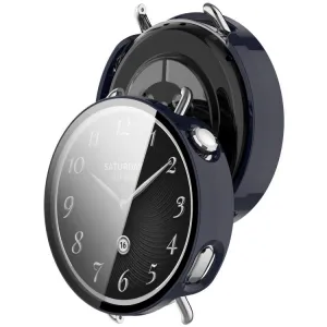 PC FULL COVER Plastový kryt so sklom pre Xiaomi Watch S4 41mm modrý