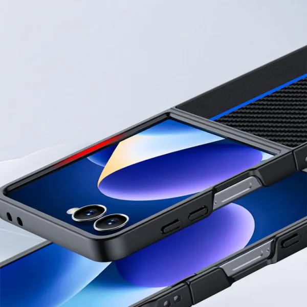 CARBON Ochranný obal pre Samsung Galaxy Z Flip7 5G BLACK BLUE