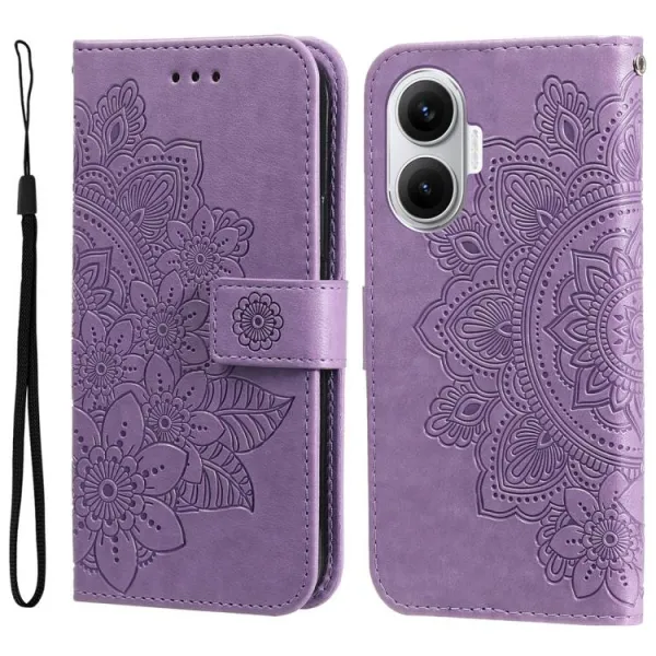 ART MANDALA Peňaženkový obal pre Xiaomi Poco F7 fialový