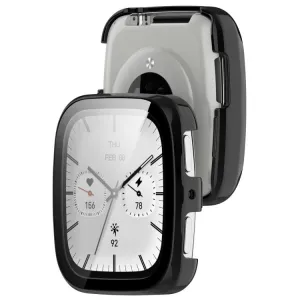 PC FULL COVER Plastový kryt so sklom pre Amazfit Active 2 (Square) čierny