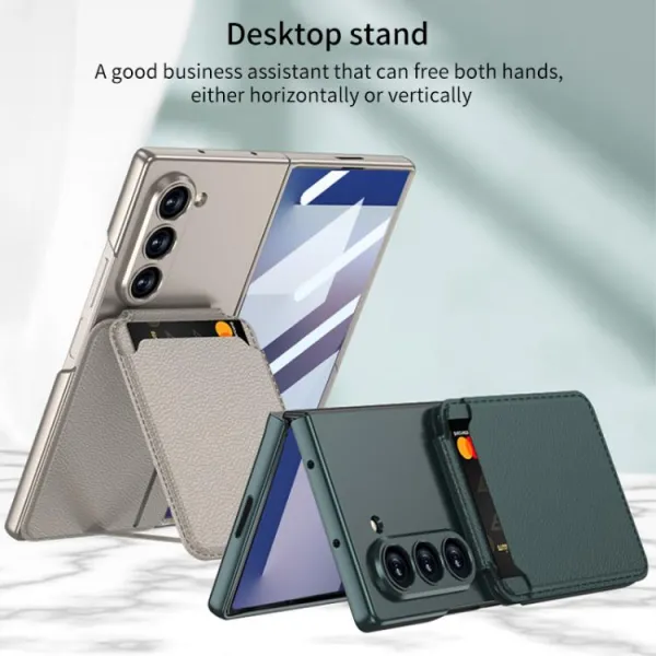 GKK 2IN1 Ochranný kryt s MagSafe a puzdrom na karty Samsung Galaxy Z Fold7 5G GREY