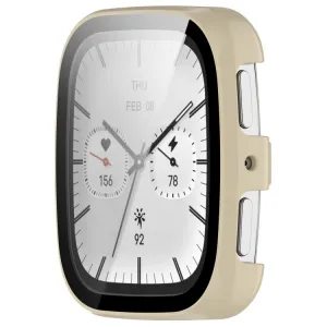 PC FULL COVER Plastový kryt so sklom pre Amazfit Active 2 (Square) IVORY