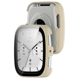 PC FULL COVER Plastový kryt so sklom pre Amazfit Active 2 (Square) IVORY