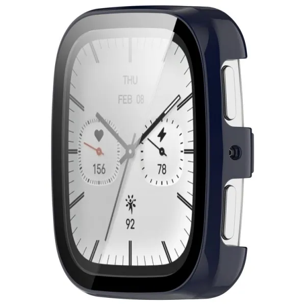 PC FULL COVER Plastový kryt so sklom pre Amazfit Active 2 (Square) modrý