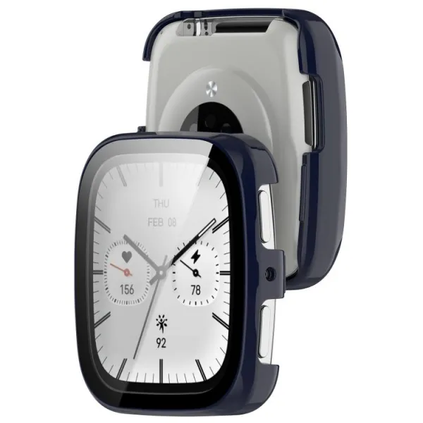 PC FULL COVER Plastový kryt so sklom pre Amazfit Active 2 (Square) modrý