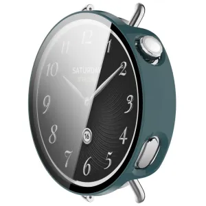 PC FULL COVER Plastový kryt so sklom pre Xiaomi Watch S4 41mm zelený