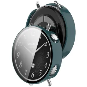 PC FULL COVER Plastový kryt so sklom pre Xiaomi Watch S4 41mm zelený
