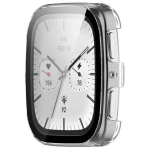 PC FULL COVER Plastový kryt so sklom pre Amazfit Active 2 (Square) priehľadný