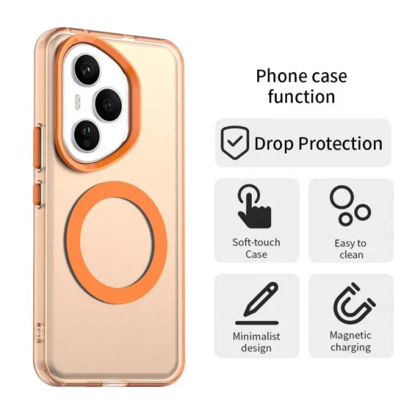 CANDY MAGSAFE Ochranný obal pre Honor 400 Pro 5G oranžový