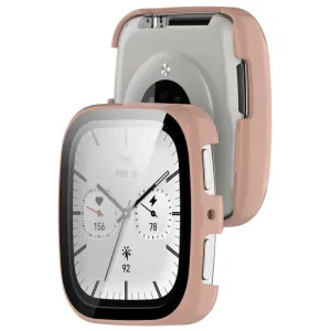 PC FULL COVER Plastový kryt so sklom pre Amazfit Active 2 (Square) ružový