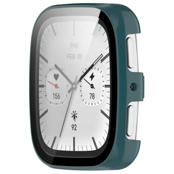 PC FULL COVER Plastový kryt so sklom pre Amazfit Active 2 (Square) zelený