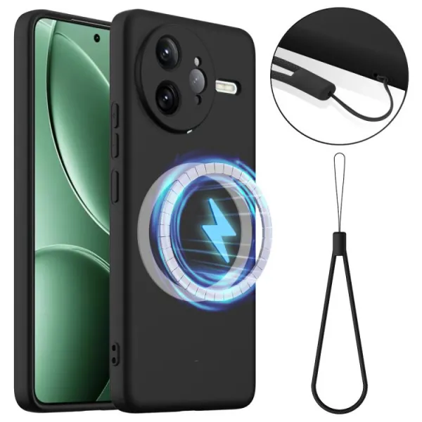 RUBBER MAGSAFE Silikónový kryt pre Xiaomi Poco F7 Ultra BLACK