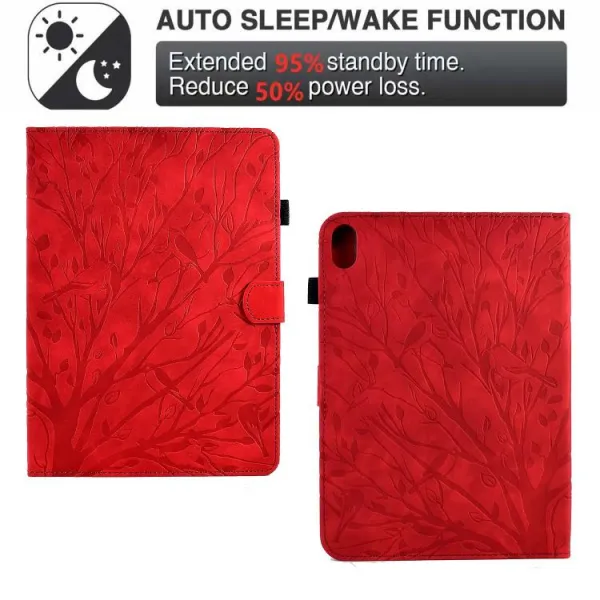 ART BIRDS Zaklápací obal pre Xiaomi Redmi Pad 2 červený