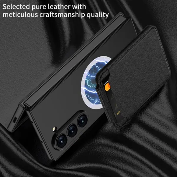 GKK 2IN1 Ochranný kryt s MagSafe a puzdrom na karty Samsung Galaxy Z Fold7 5G GREY