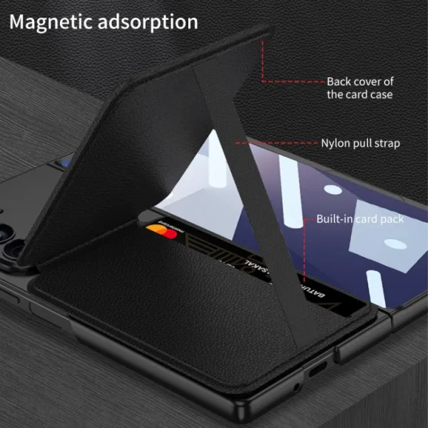 GKK 2IN1 Ochranný kryt s MagSafe a puzdrom na karty Samsung Galaxy Z Fold7 5G GREY