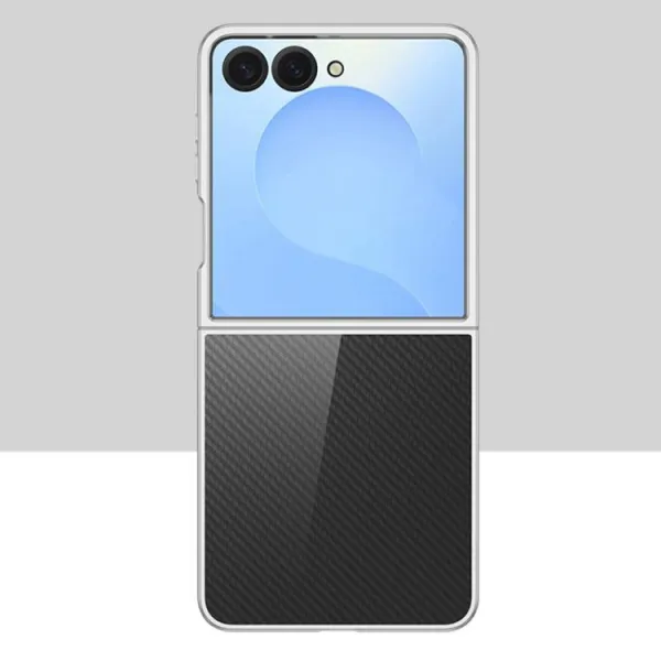 ELECTRO Plastový obal pre Samsung Galaxy Z Flip7 5G strieborný