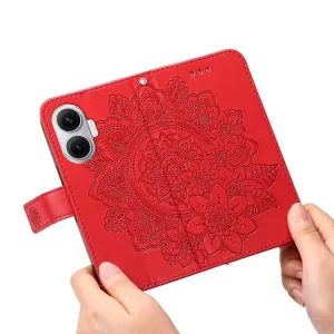 ART MANDALA Peňaženkový obal pre Xiaomi Poco F7 červený