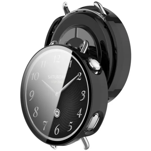 PC FULL COVER Plastový kryt so sklom pre Xiaomi Watch S4 41mm čierny