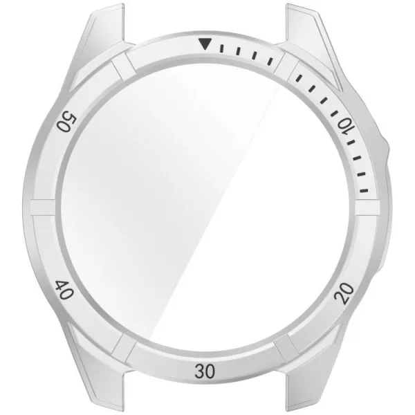 PC FULL COVER Plastový kryt so sklom pre Garmin Tactix 8 Solar 51mm SILVER